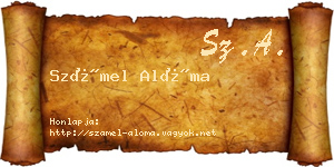 Számel Alóma névjegykártya